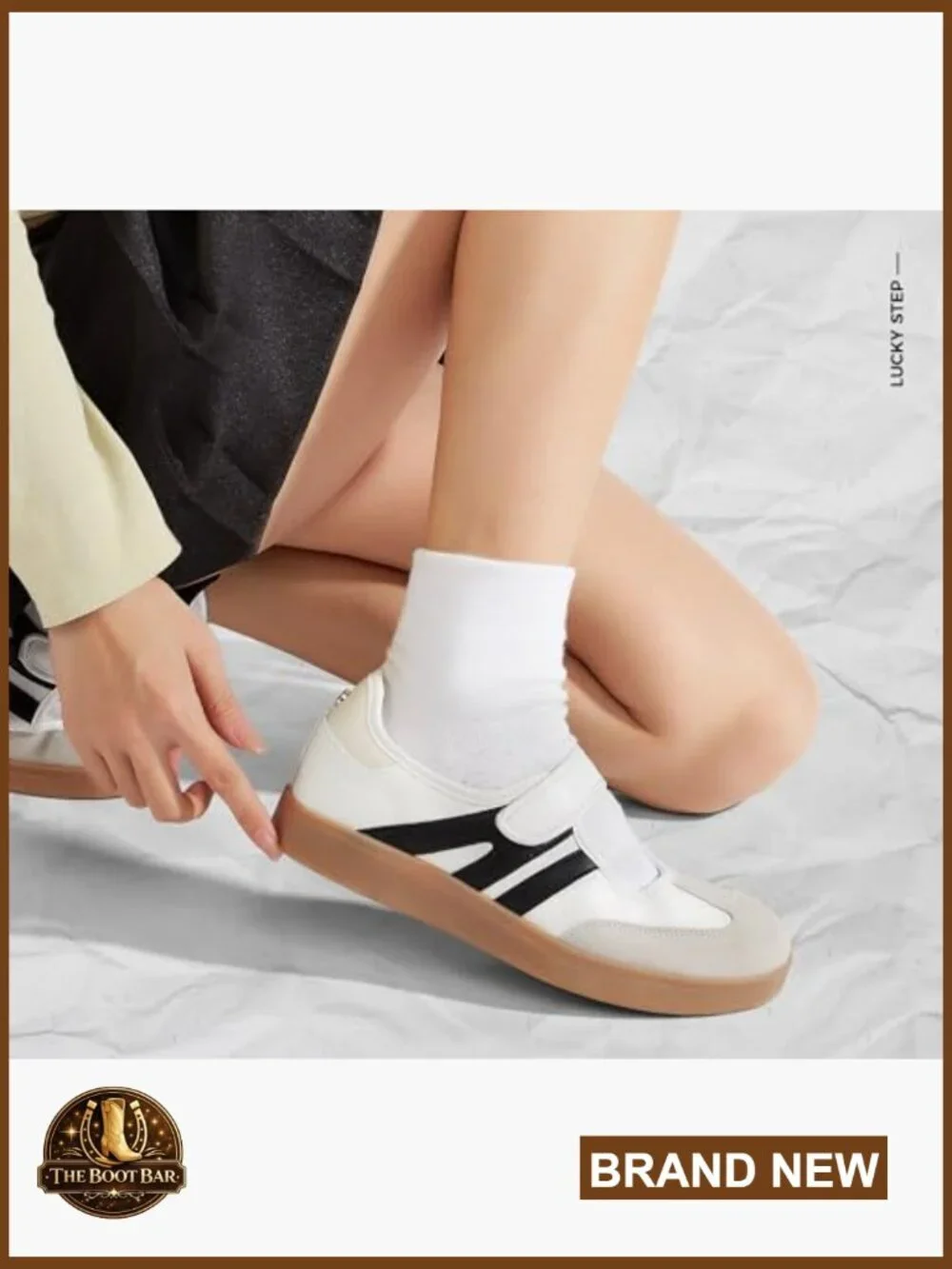 Classic Retro Fashion Sneakers Gum Thin Sole Casual Slip on Flat Loafers Hook